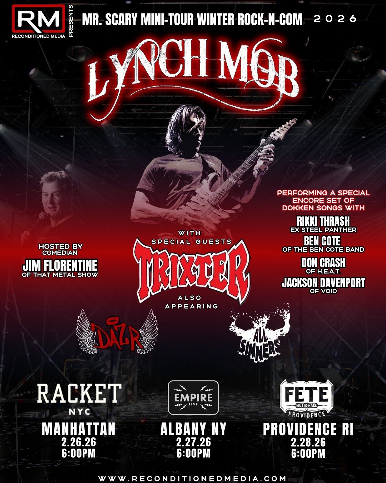 Lynch Mob Mr. Scary Mini Tour Winter Rock-N-Com Tour Poster 2025-2026